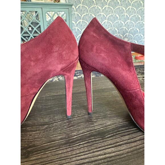 Charles David Lara Bordo Leather Ankle Buckle Dress Pump Sz. 10 - Picture 2 of 9